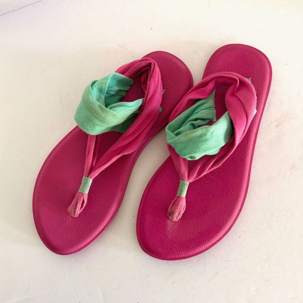 Sanuk Yoga Sling Burst Duo Sandal, Youth 4-5, Colorful Summer